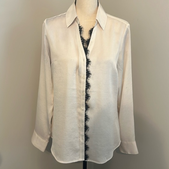 Express Tops - Express Lace Button Slim Fit Portofino NWOT​